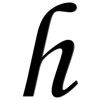 Black Plexiglass Letter – MT – 3 mm Acrylic, 5 cm, Lowercase h