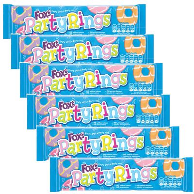 Fox's Party Rings 125 g (Pack of 6)