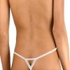 Sohimary 456 Women's Pearl Lace Thong XS S M 32 34 36 38 White view 3