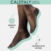 CALZITALY 1/2 Knee Compression Socks, 70 DEN, 10-14 mm/Hg | Made in Italy (Black, S/M) view 2