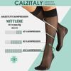 CALZITALY 1/2 Knee Compression Socks, 70 DEN, 10-14 mm/Hg | Made in Italy (Black, S/M) view 3