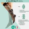 CALZITALY 1/2 Knee Compression Socks, 70 DEN, 10-14 mm/Hg | Made in Italy (Black, S/M) view 4