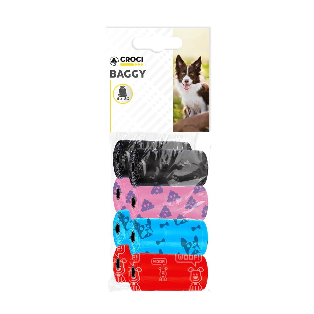 Croci C9020307 Dog Waste Bags Mixed Colors