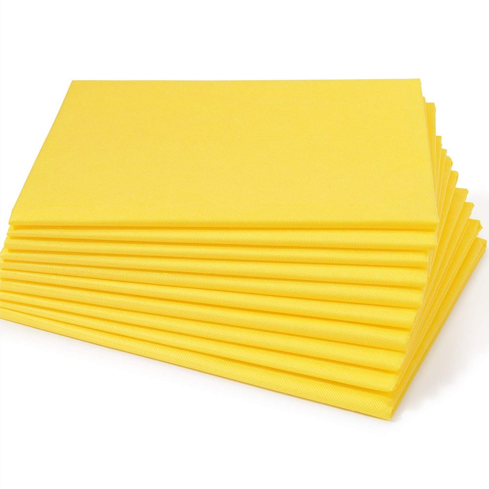 Dr. Gstel Washable Fleece Sheets Plus, Yellow, 120 x 210 cm, 10 Covers