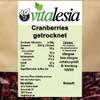 Vitalesia Cranberries with Apple Juice, Sweetened, 500 g | Dried & Unsulfured | No Added Sugar | Vegan view 3