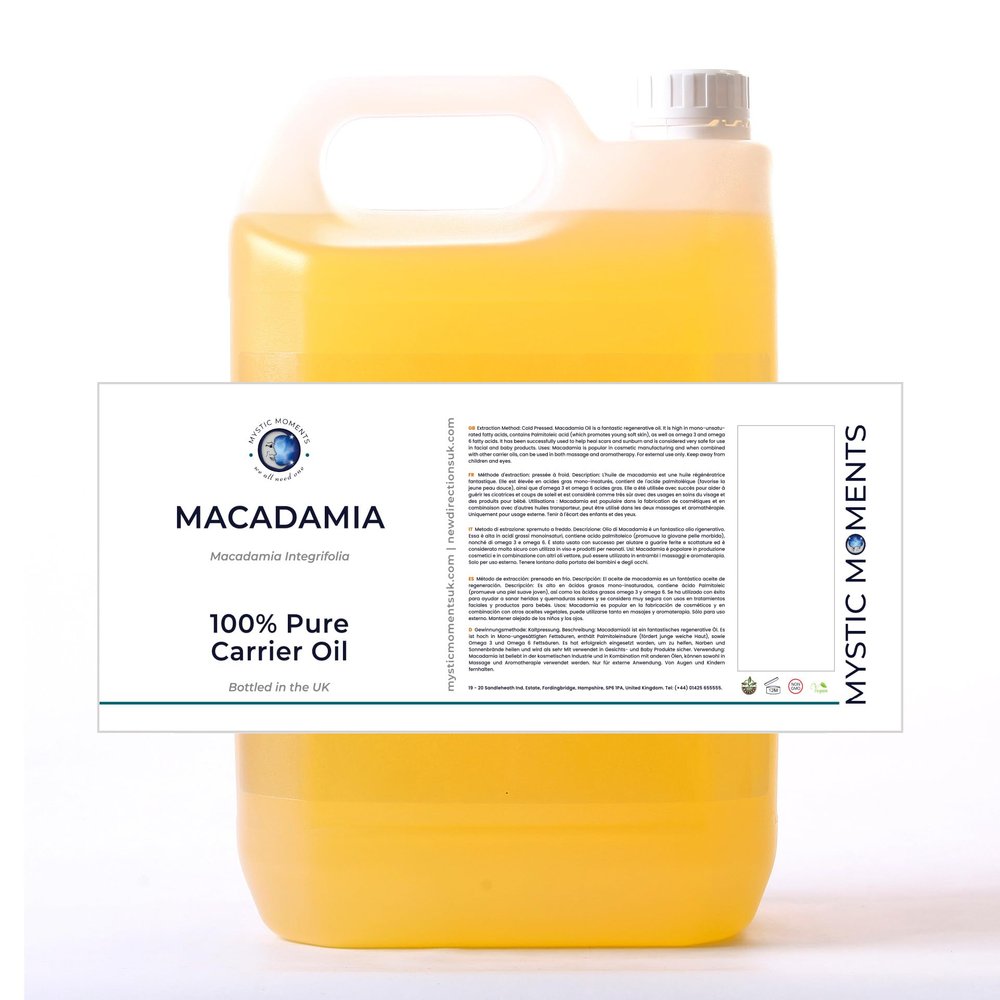 Mystic Moments Macadamia Carrier Oil, 5 Liters