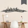 WANDKINGS Munich Skyline with River Wall Decal, 120 x 31 cm, Dark Gray view 1