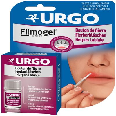 Urgo Filmogel Cold Sore Treatment, Invisible Protective Film, 6+, 3 mL