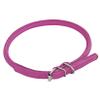 CHAPUIS SELLERIE SLA699 Adjustable Round Glamour Collar for Dogs and Cats - Pink Leather view 1