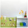 Samunshi 15-Piece Forest Animals Wall Sticker Set, 2 x 27 x 43 cm view 2