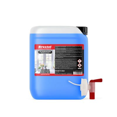Brestol Ready-to-Use Glass Cleaner, 5 Liters, with 51 mm Tap