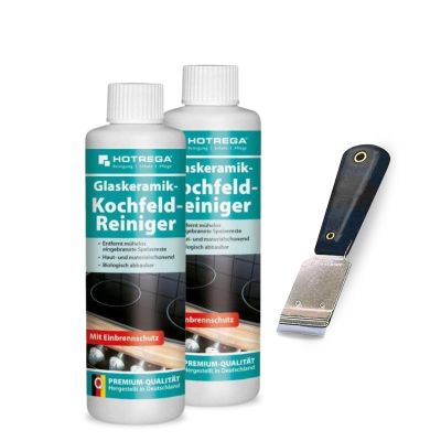 HOTREGA Glass Ceramic Cooktop Cleaner 250 ml | Includes Cooktop Scraper
