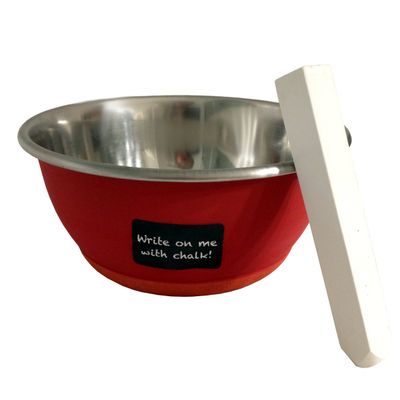 Karlie Chalkboard Food Bowl - Red - 2,700 ml