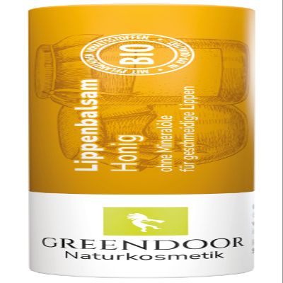 GREENDOOR Honey Lip Balm with Organic Jojoba and Shea Butter