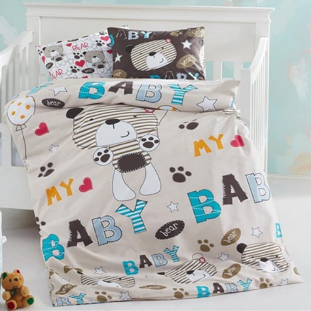 KK Baby Reversible Bedding Set, Baby Bear, 100 x 135 cm