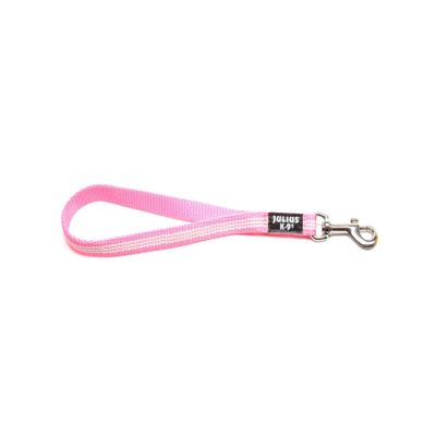 Julius-K9 IDC Short Leash, Glow-in-the-Dark, 14mm x 35cm, Pink