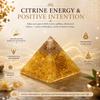 JET International Citrine Orgone Pyramid Crystal view 3