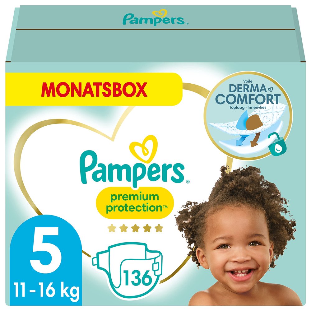 Pampers Premium Protection Size 5 Junior 11-23kg Monthly Box