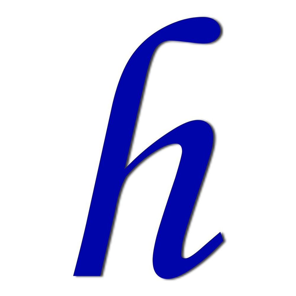 Dark Blue Acrylic Letters – 3 mm Custom Text, 10 cm High, Lowercase h