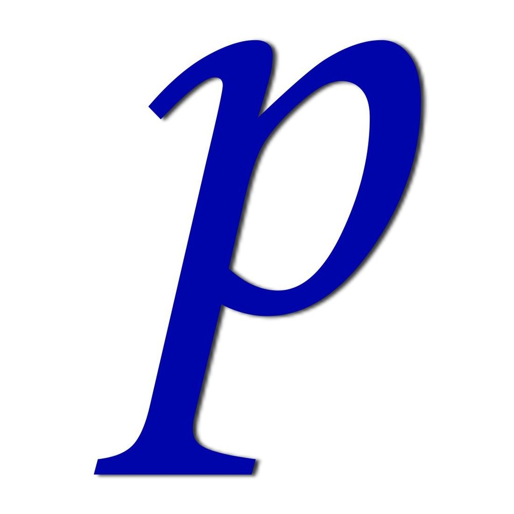 Btic GmbH Dark Blue Acrylic Letters, 20 cm, Lowercase p