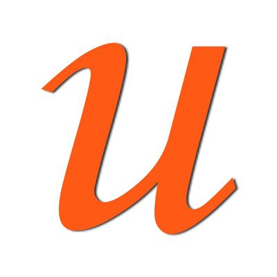 Btic GmbH Orange Acrylic Letter, 15 cm, Lowercase u