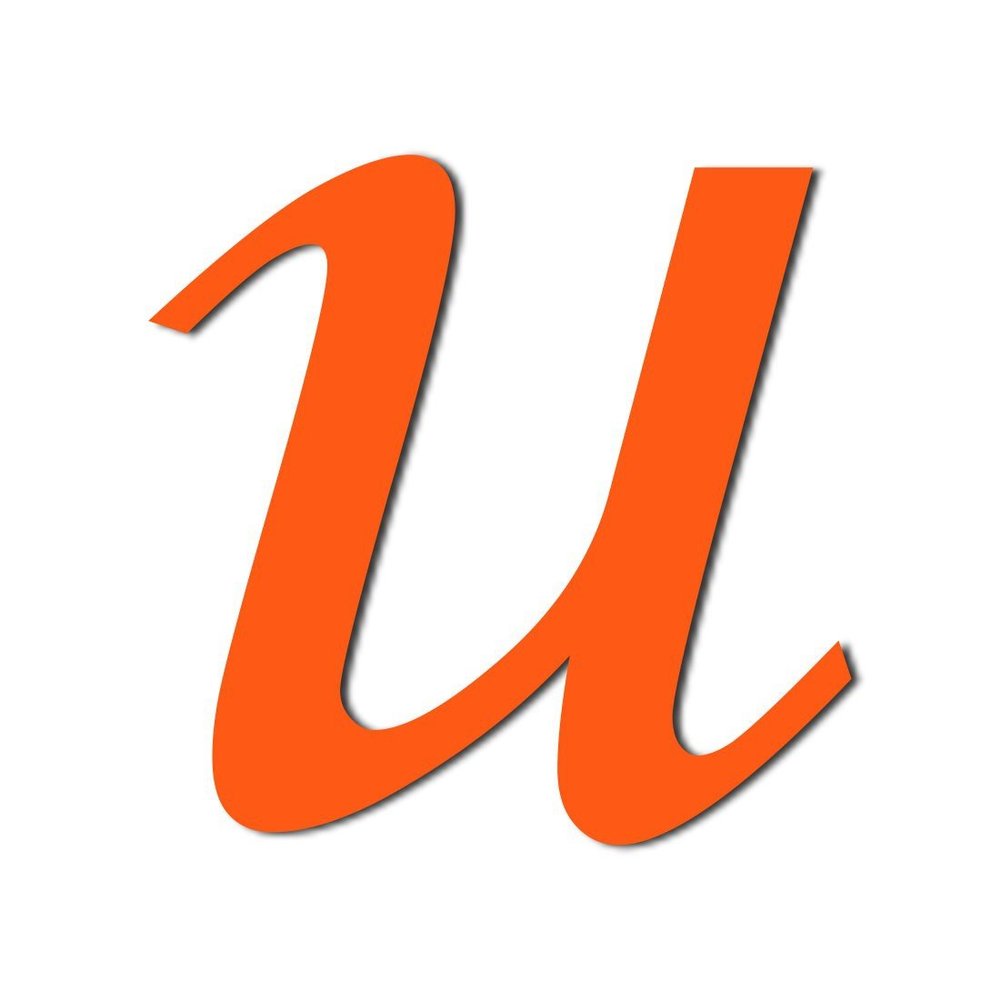 Btic GmbH Orange Acrylic Letter, 15 cm, Lowercase u