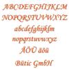 Btic GmbH Orange Acrylic Letter, 15 cm, Lowercase u view 2