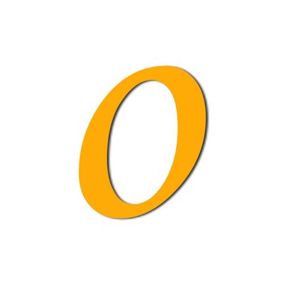 Btic GmbH Yellow Plexiglass Letter - MT - 3 mm Acrylic, Custom Text, 10 cm, Lowercase o