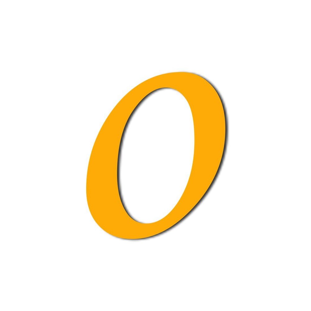 Btic GmbH Yellow Plexiglass Letter - MT - 3 mm Acrylic, Custom Text, 10 cm, Lowercase o