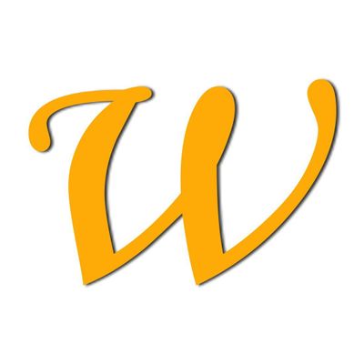 Btic GmbH Yellow Plexiglass Letter "w" - MT, 3 mm, 10 cm