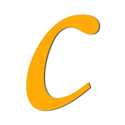 Btic GmbH Yellow Plexiglas Letter - MT - 3 mm Acrylic, Custom Text, 15 cm, Lowercase c