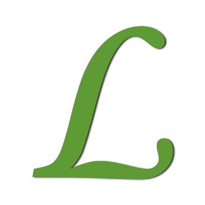 Green Plexiglas Letter MT, 3 mm Acrylic, Custom Text, 20 cm, Uppercase L