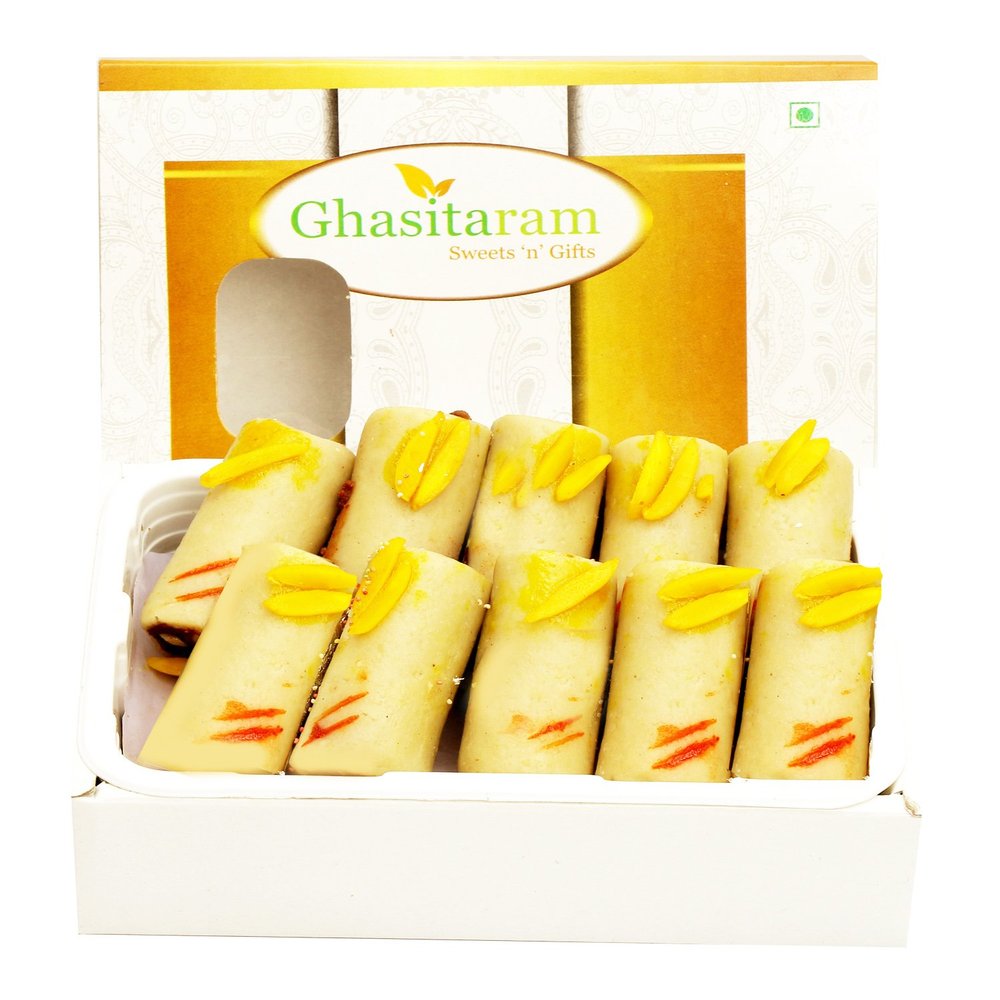Ghasitaram Gifts Indian Sweets - Pure Kaju Roll (200 g)