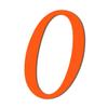 Light Blue/Orange Plexiglas Numbers and Symbols - MT - 3 mm Acrylic, 5 cm, 0 in Orange view 1