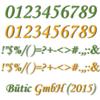 Plexiglas Numbers Green/Yellow - MT - Numbers and Special Characters - 3 mm Acrylic Glass, 20 cm, Slash in Yellow view 2