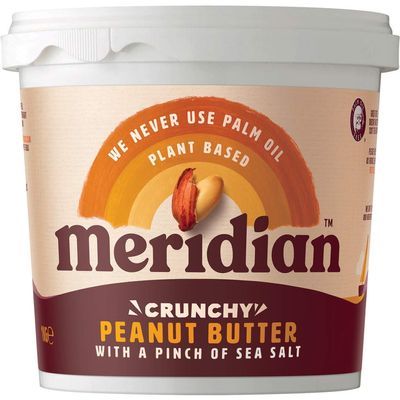 Meridian Nat Crunchy Peanut Butter, 1,000 g, 2-Pack
