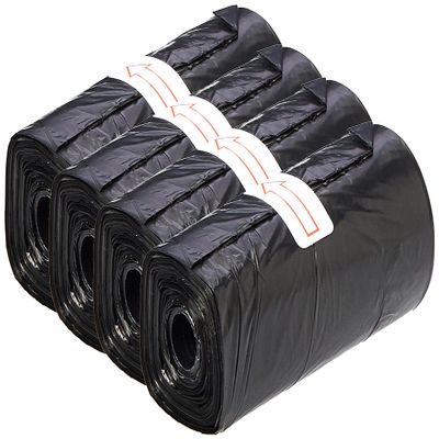 Duvo+ 311330 Poo Bags on Rolls, 4 x 20 Count, Black
