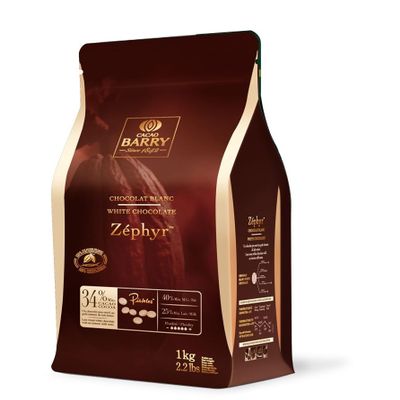 Zphyr White Chocolate Callets, 34% Cocoa, 1 kg