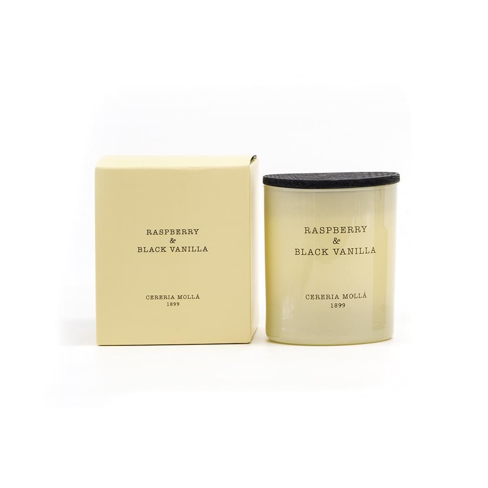 CERERA MOLLA 1899 Premium Raspberry & Black Vanilla Candle, 1-Wick, 50-Hour Burn Time