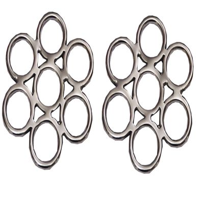 AMKA Flower Wheel Stainless Steel Hackamore, Bitless Riding, 1 Pair