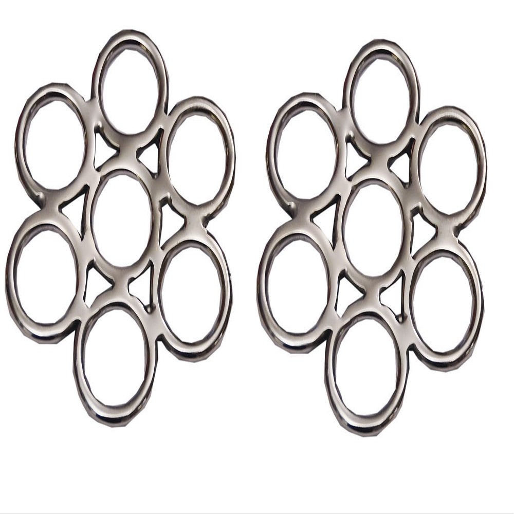 AMKA Flower Wheel Stainless Steel Hackamore, Bitless Riding, 1 Pair