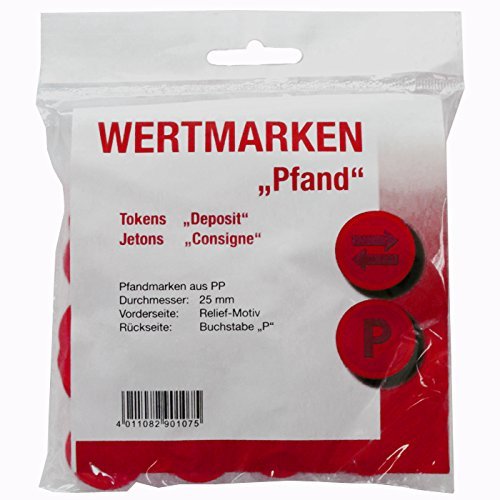 Deposit Token Chips, Red, 100 Count