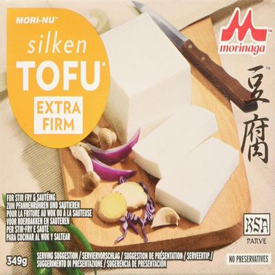 MORI-NU Silken Tofu – Extra-Firm Tofu from Soybeans, Versatile, 1 x 349 g