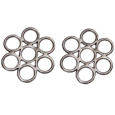AMKA Stainless Steel Flower Hackamore Wheel, Pair, 034/106