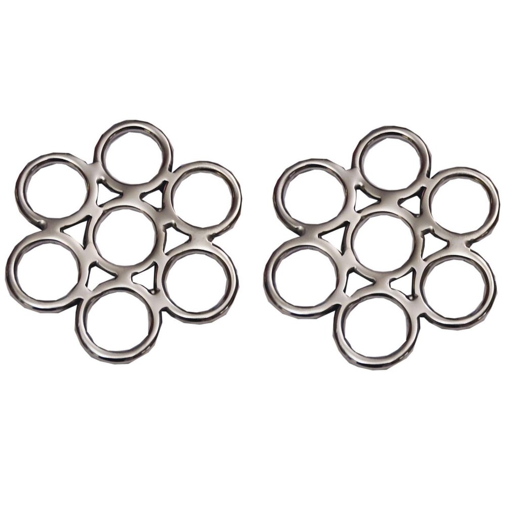 AMKA Stainless Steel Flower Hackamore Wheel, Pair, 034/106