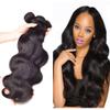 YanT HAIR Grade 8A Unprocessed Brazilian Wavy Human Hair, 3 Bundles, 35.6 cm, 35.6 cm, 40.6 cm, Natural Black view 1