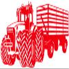 Samunshi Wall Decal, Large Tractor with Trailer, Light Red, 50 x 21 cm view 1