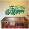 Samunshi Wall Decal, Large Tractor with Trailer, Light Red, 50 x 21 cm view 3