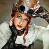 aricona White and Black Steampunk Patterned Contact Lenses view 3