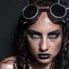 aricona White and Black Steampunk Patterned Contact Lenses view 4